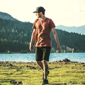 Coalatree Mens Trailhead Adventure Shorts Brown Small Outdoor Hiking Climbing‎